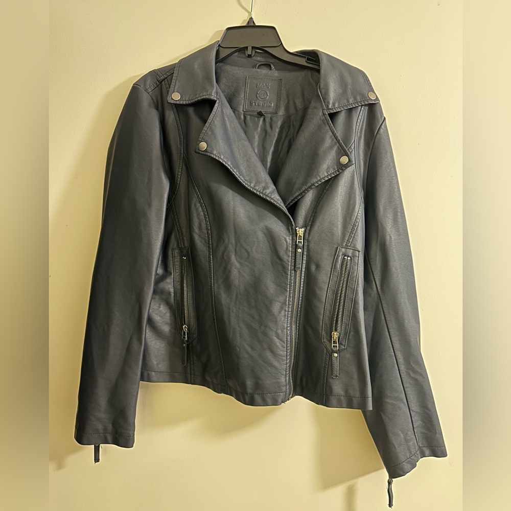 Blue Leather Jacket